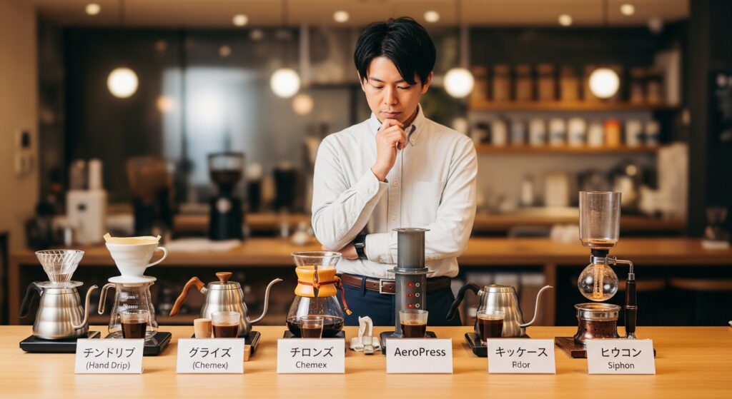 コーヒーの淹れ方の種類と選び方