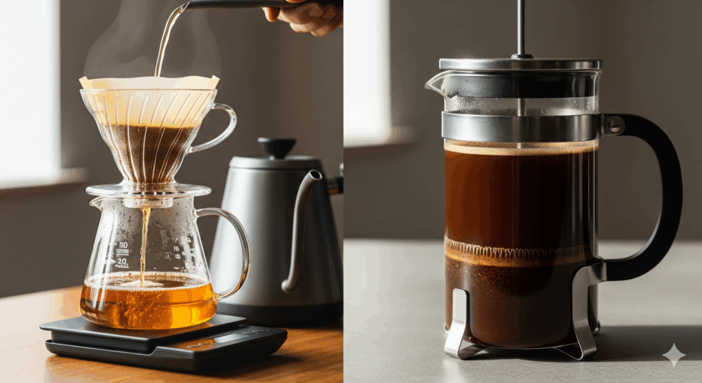 ドリップコーヒーとフレンチプレスの違いは？