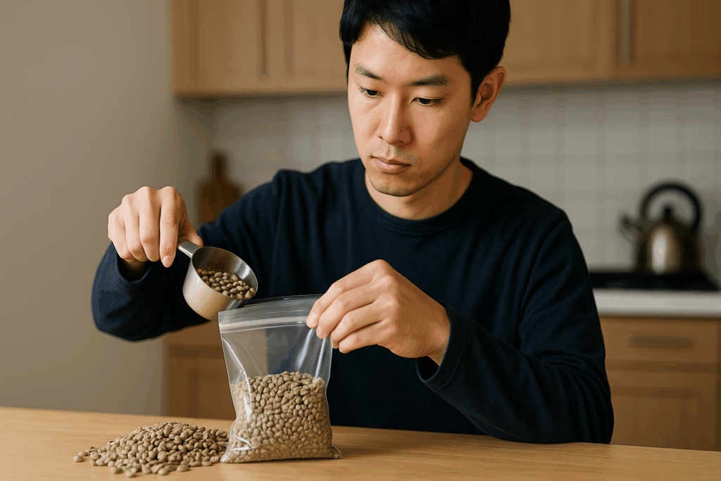 コーヒーの生豆をジップロックで保存できる？