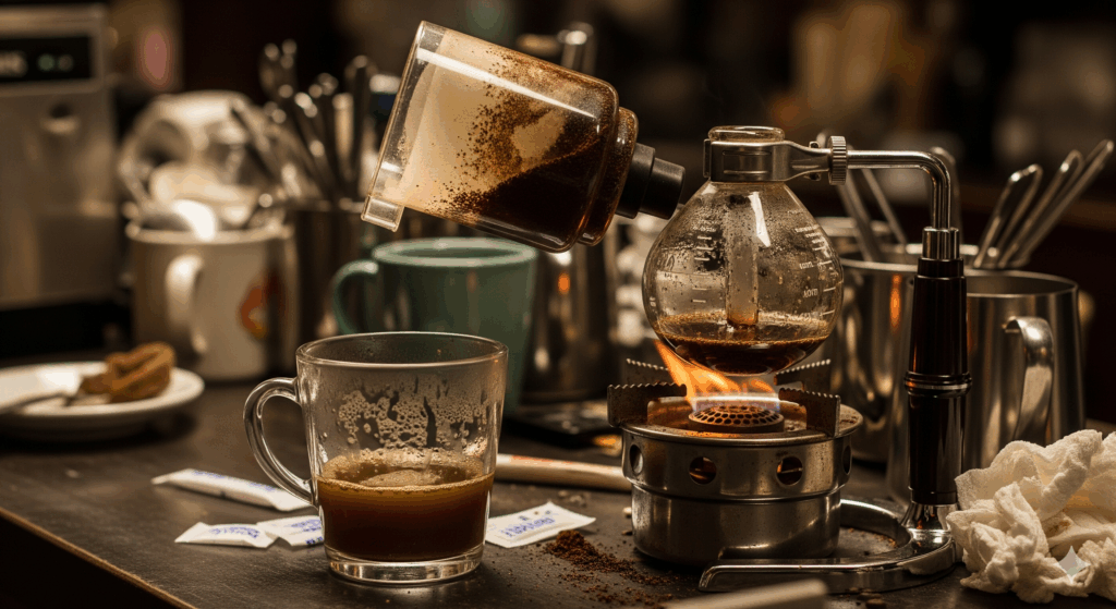 サイフォン式で淹れたコーヒーがまずいと言われる原因