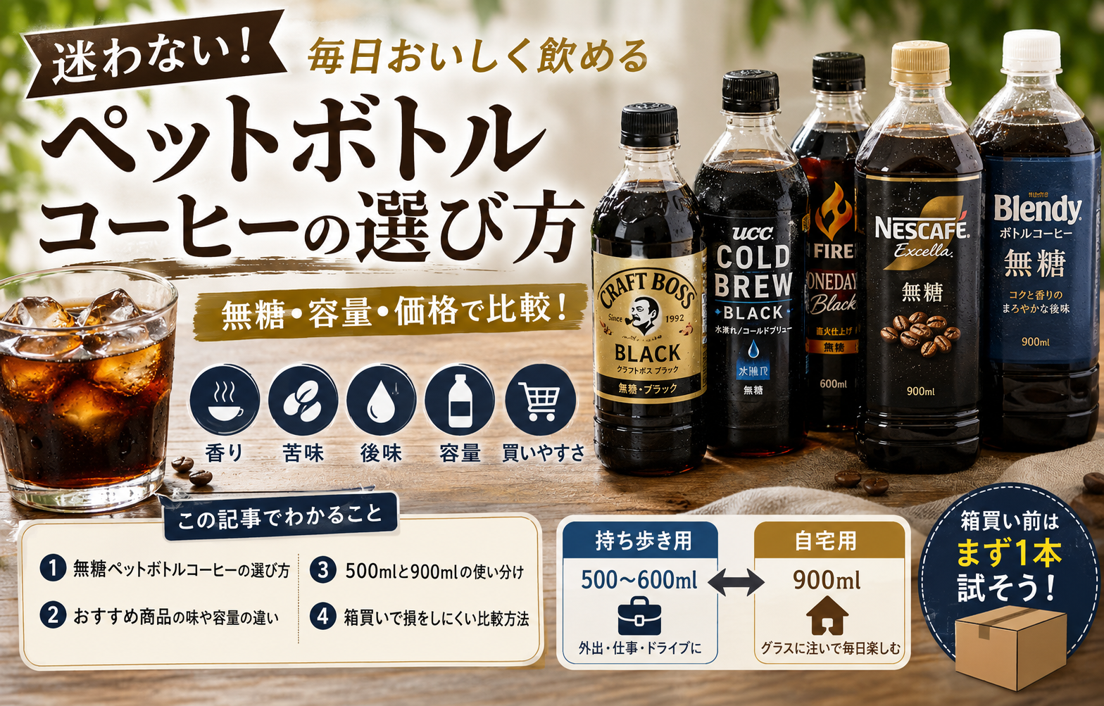 ペットボトルコーヒーおすすめ
